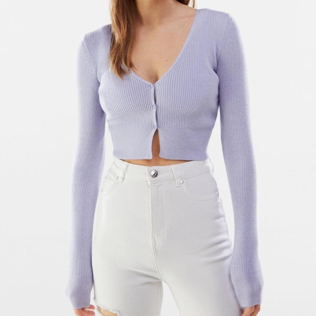 Bershka Light Cropped Cardigan, Size M Super