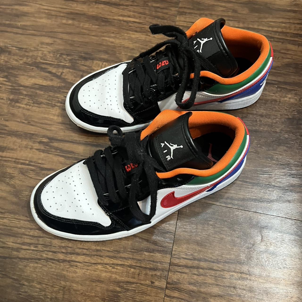 multicolor low top jordans