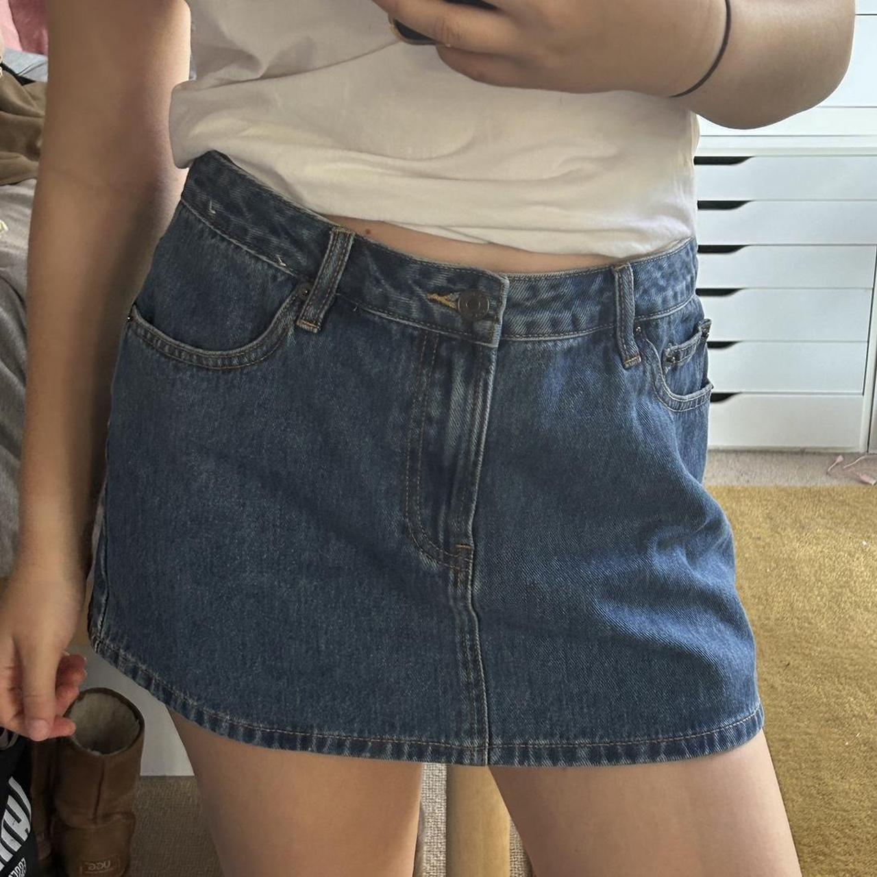 GLASSONS LOW RISE DENIM MINI SKIRT - So cute but... - Depop