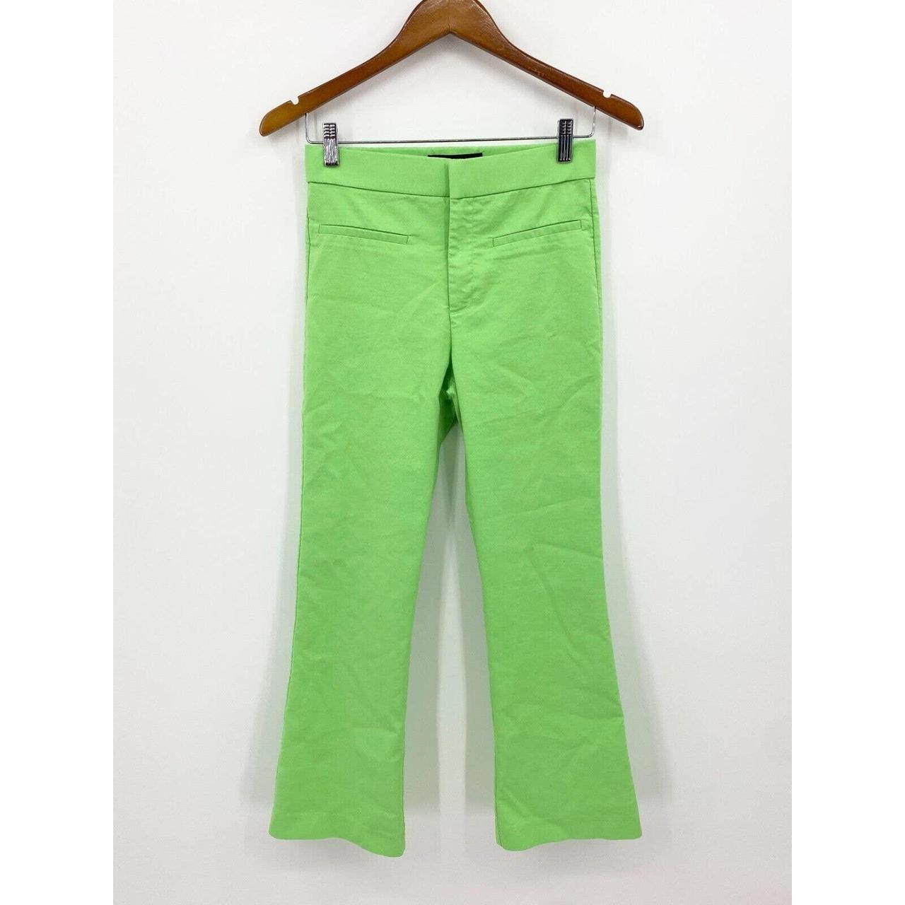Zara Pants Women Small Lime Green Bootcut Pull On - Depop