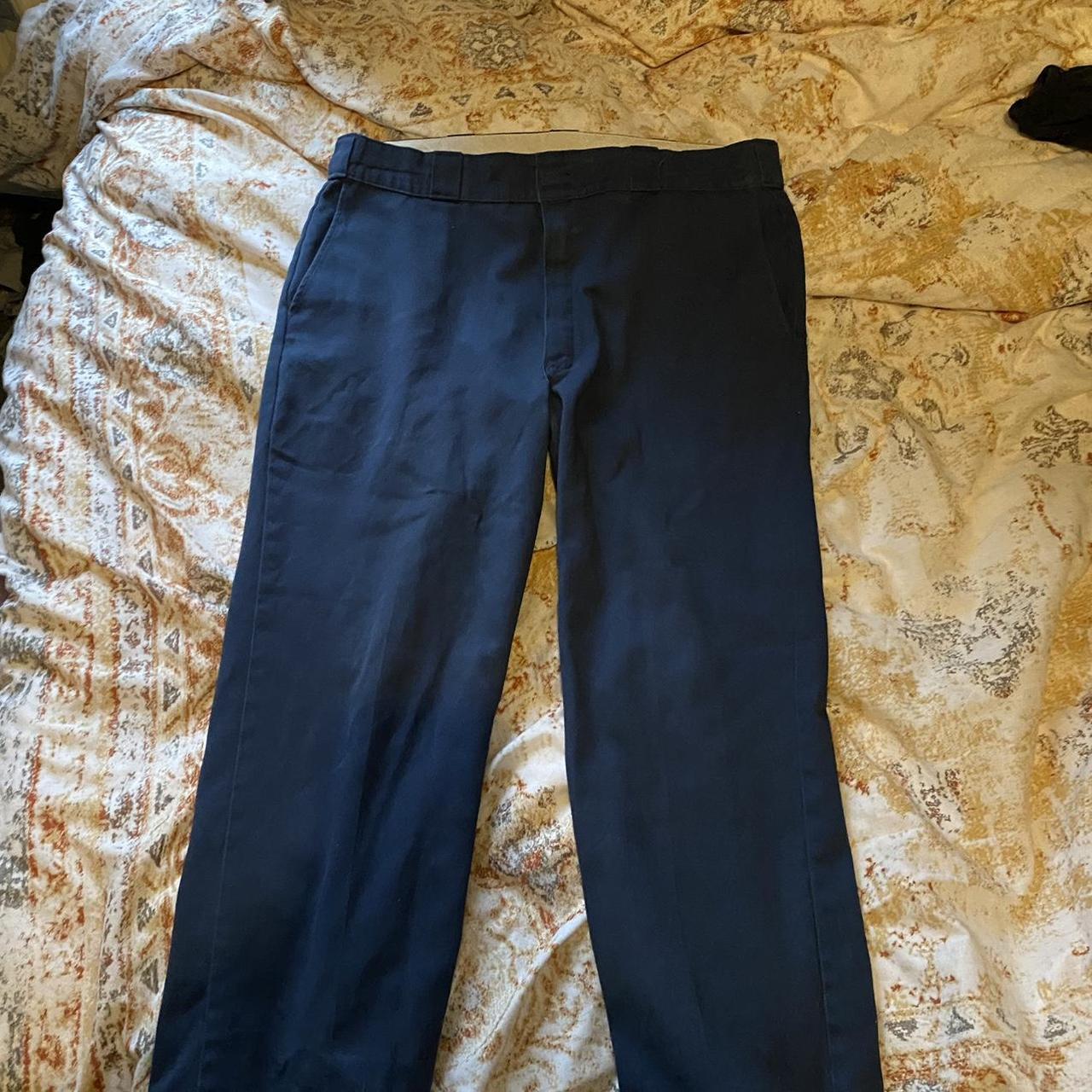 Dickies blue chinos 38x30 near to perfect condition... - Depop
