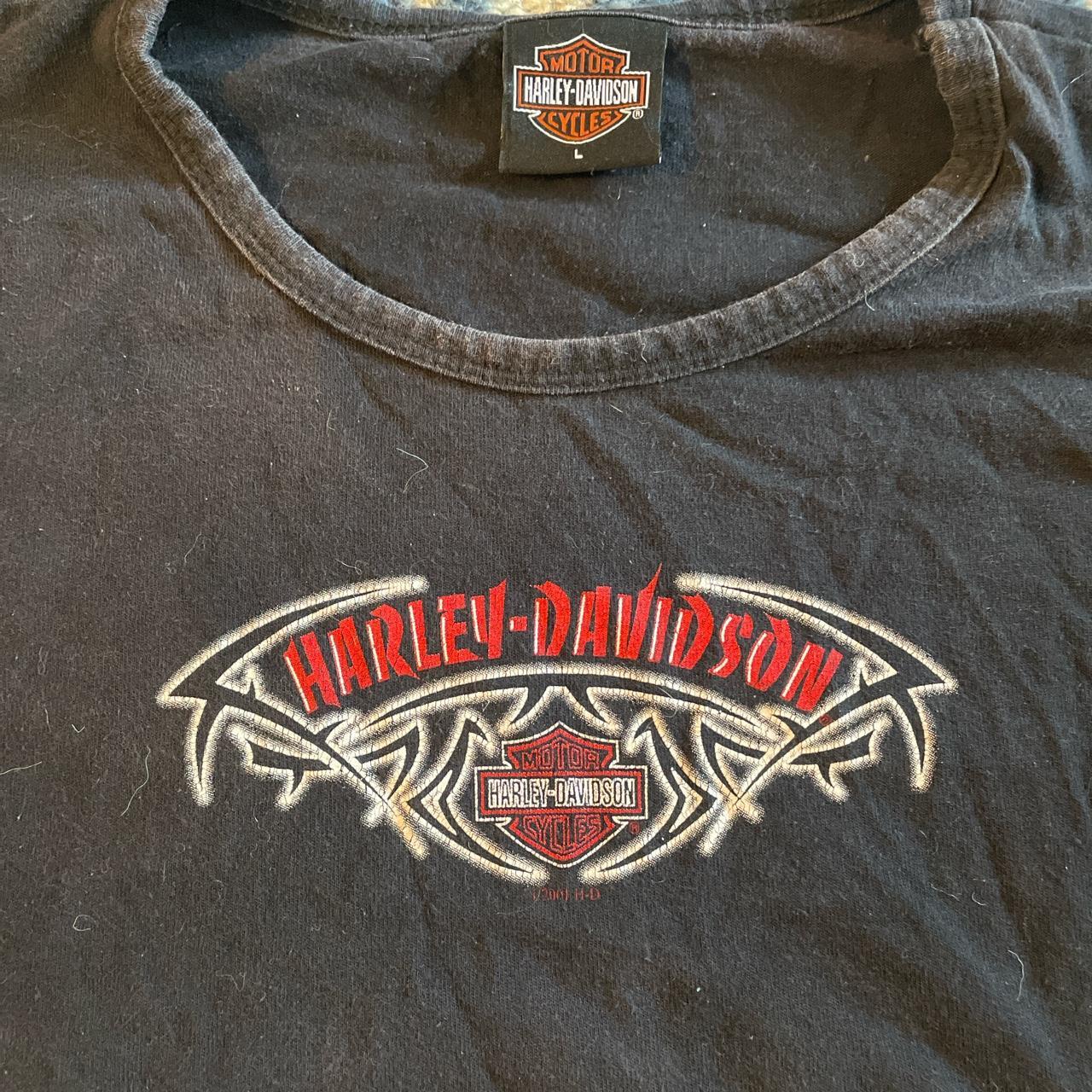 cropped harley davidson tee