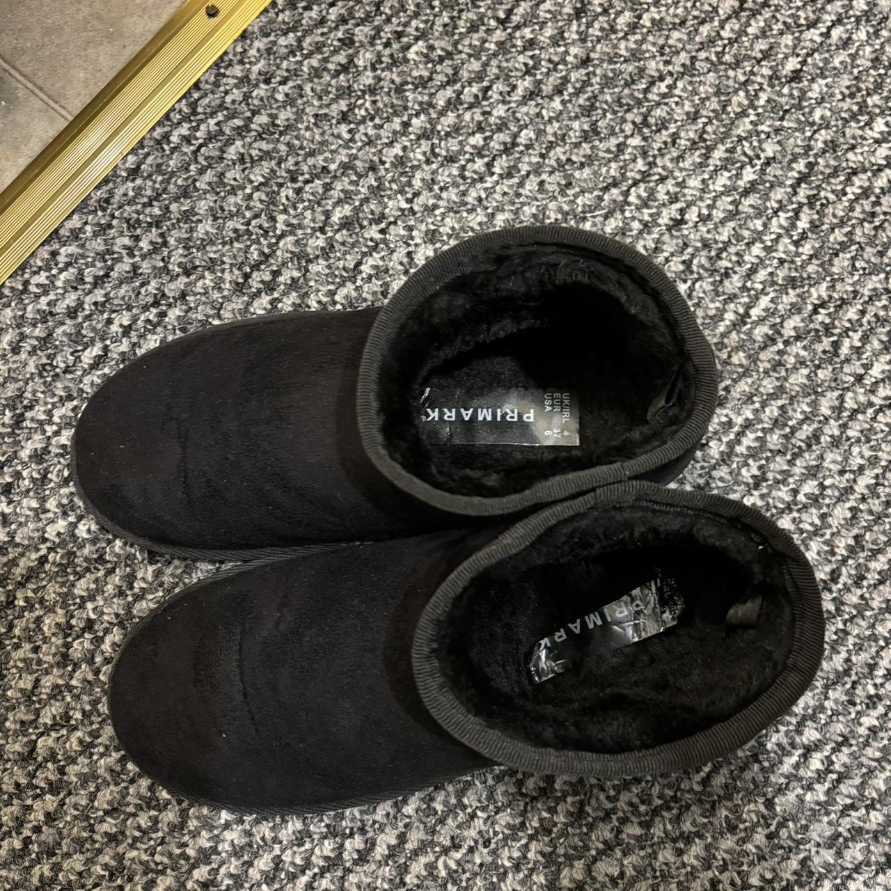 Black faux suede ankle boots only worn a couple