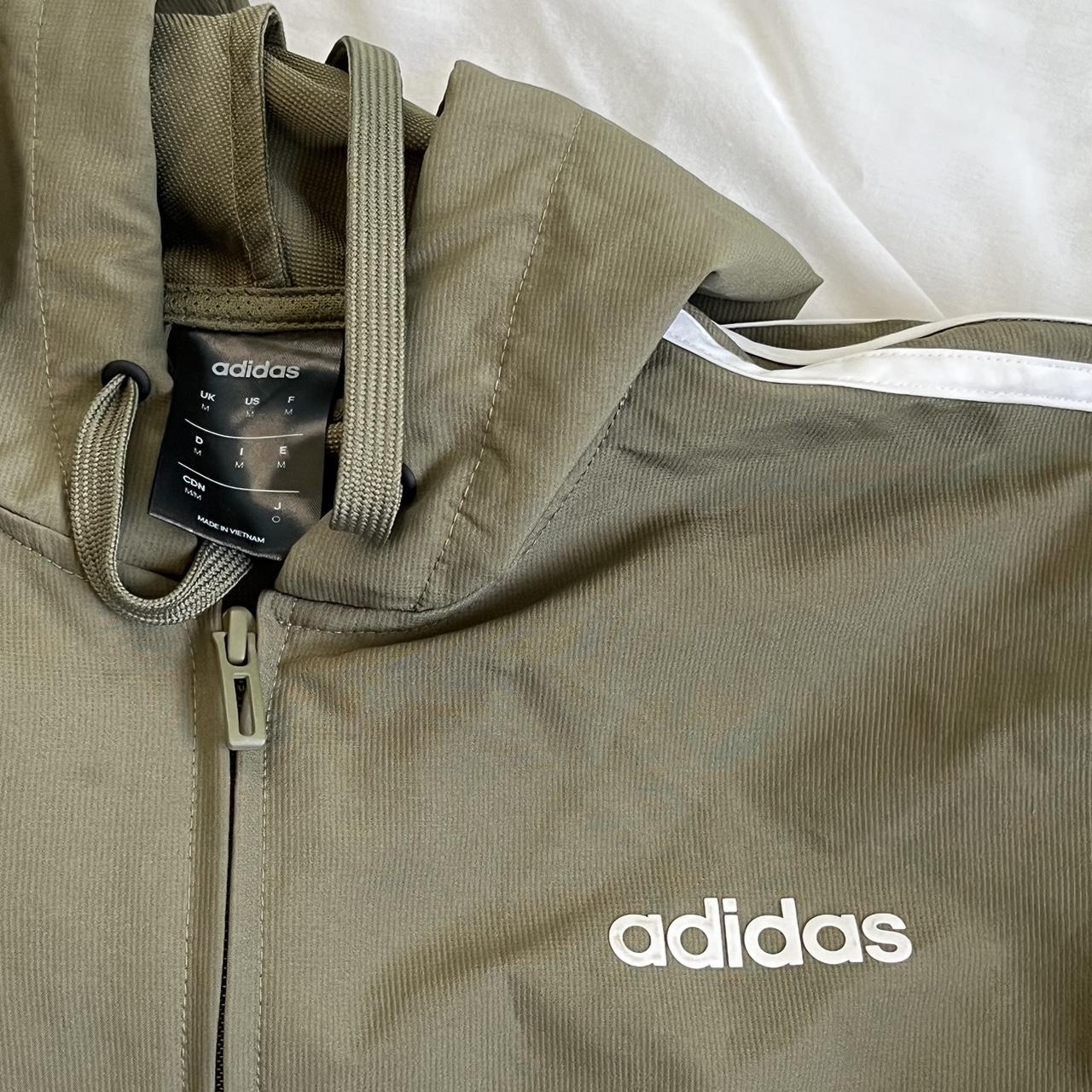 Adidas Olive Green Windbreaker Adidas   M   Dope - Depop