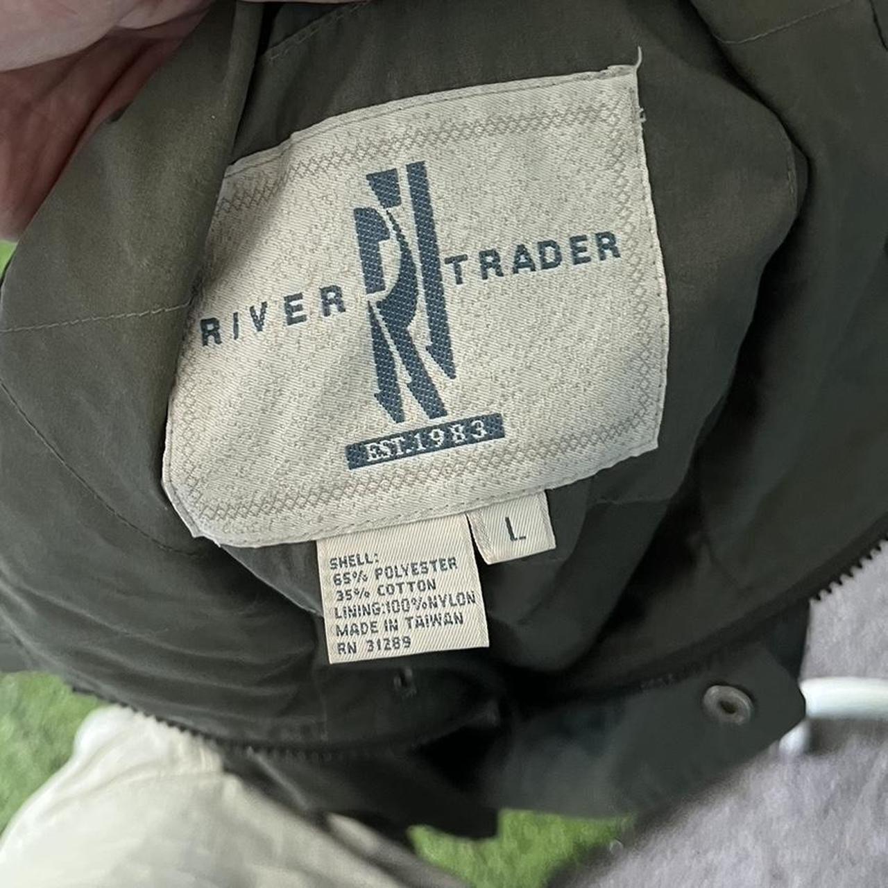 Green Trucker Jacket River Trader : L / Dope shell... - Depop