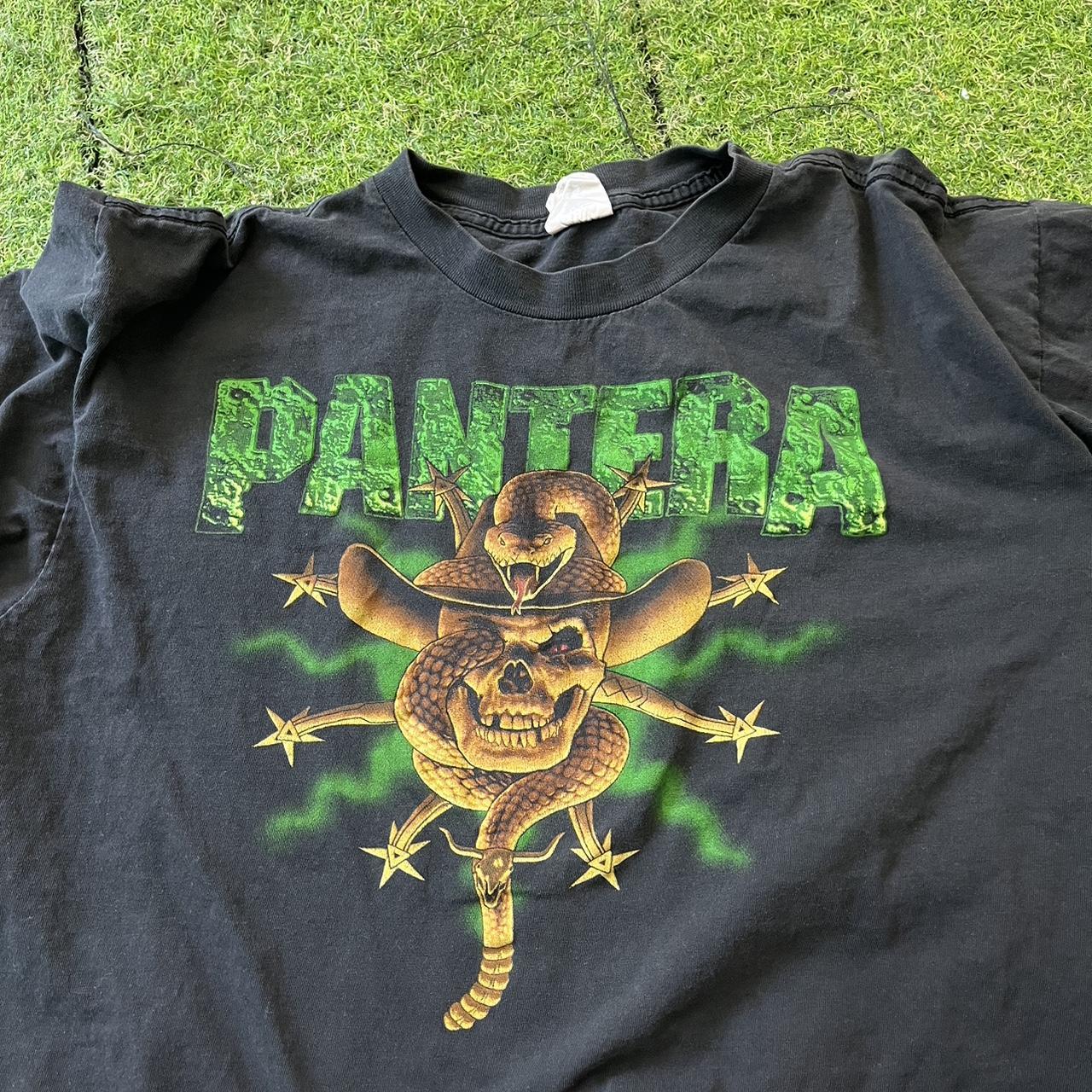 Vintage Pantera Skull Snake T-shirt XL / made in... - Depop