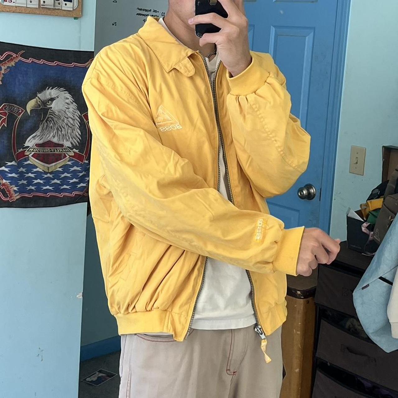 Y2K BOSS Yellow Sport Jacket BOSS / XXL / Dope... Depop