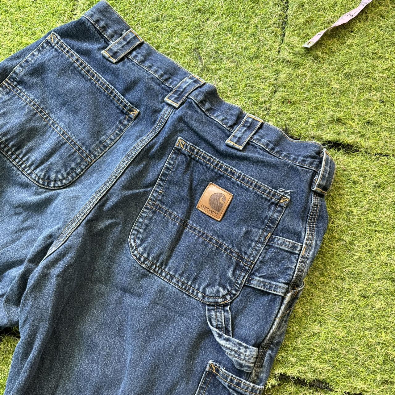 Dark Wash Carhartt Carpenter Jorts Carhartt /... - Depop