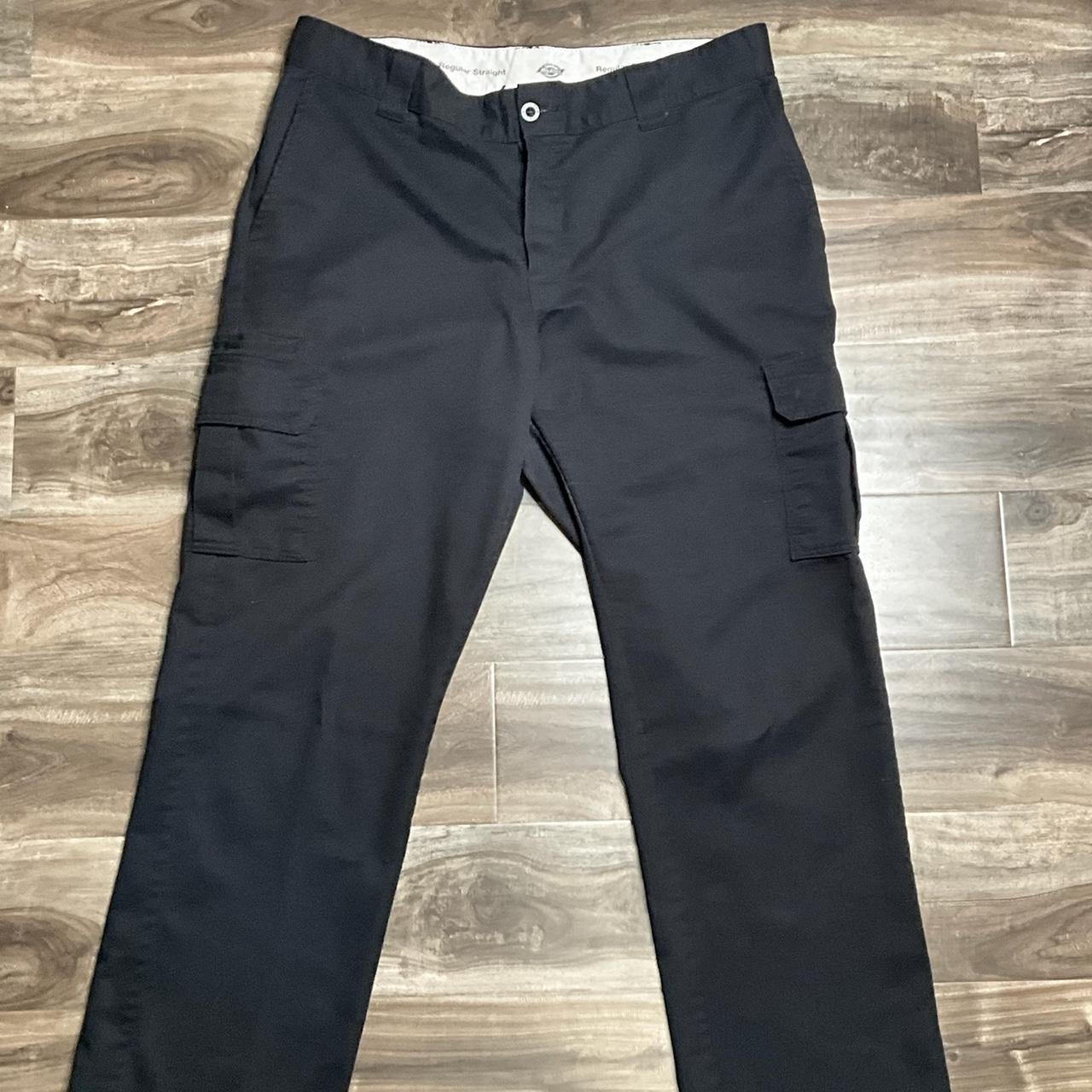 These are Mens Black Cargo Dickies tagged 38 x 32... - Depop