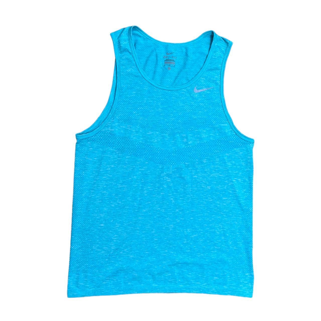 Nike Men's Blue and Green Vest Depop