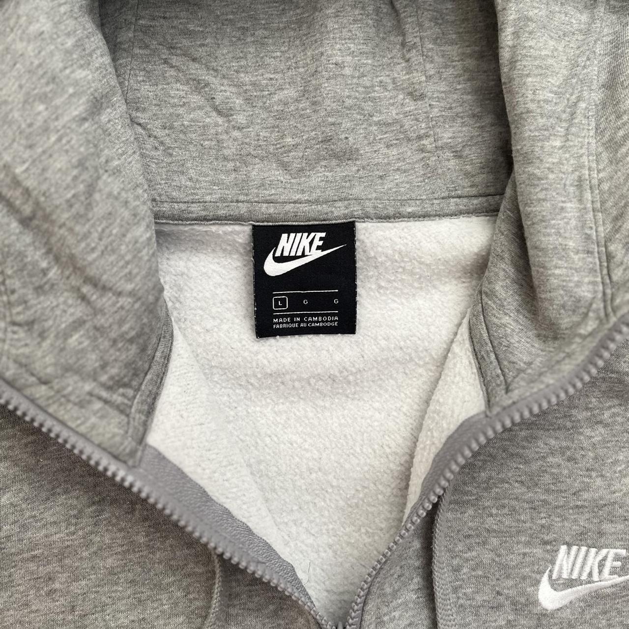 mens grey nike hoodie zip