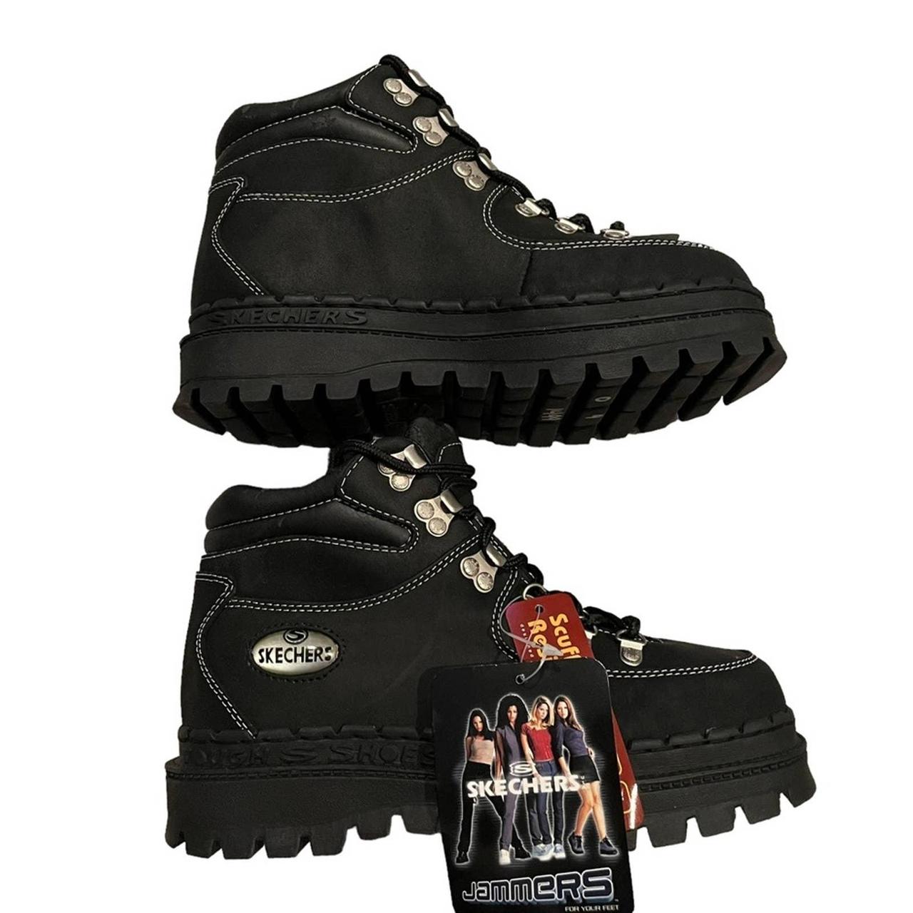 Skechers vintage 90s Jammers leather high top lace... Depop