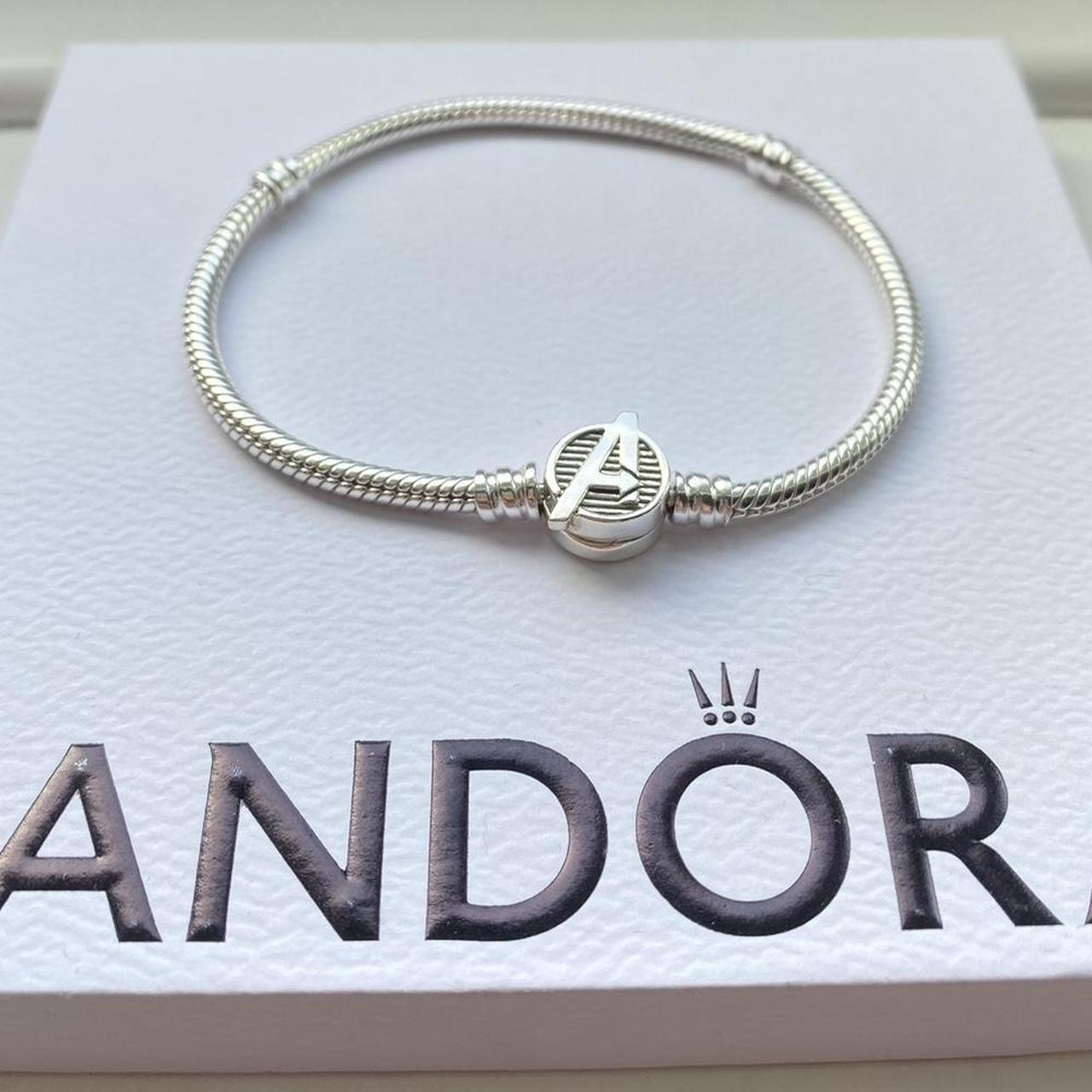 Pandora Moments Marvel The Avengers Logo clasp snake... - Depop