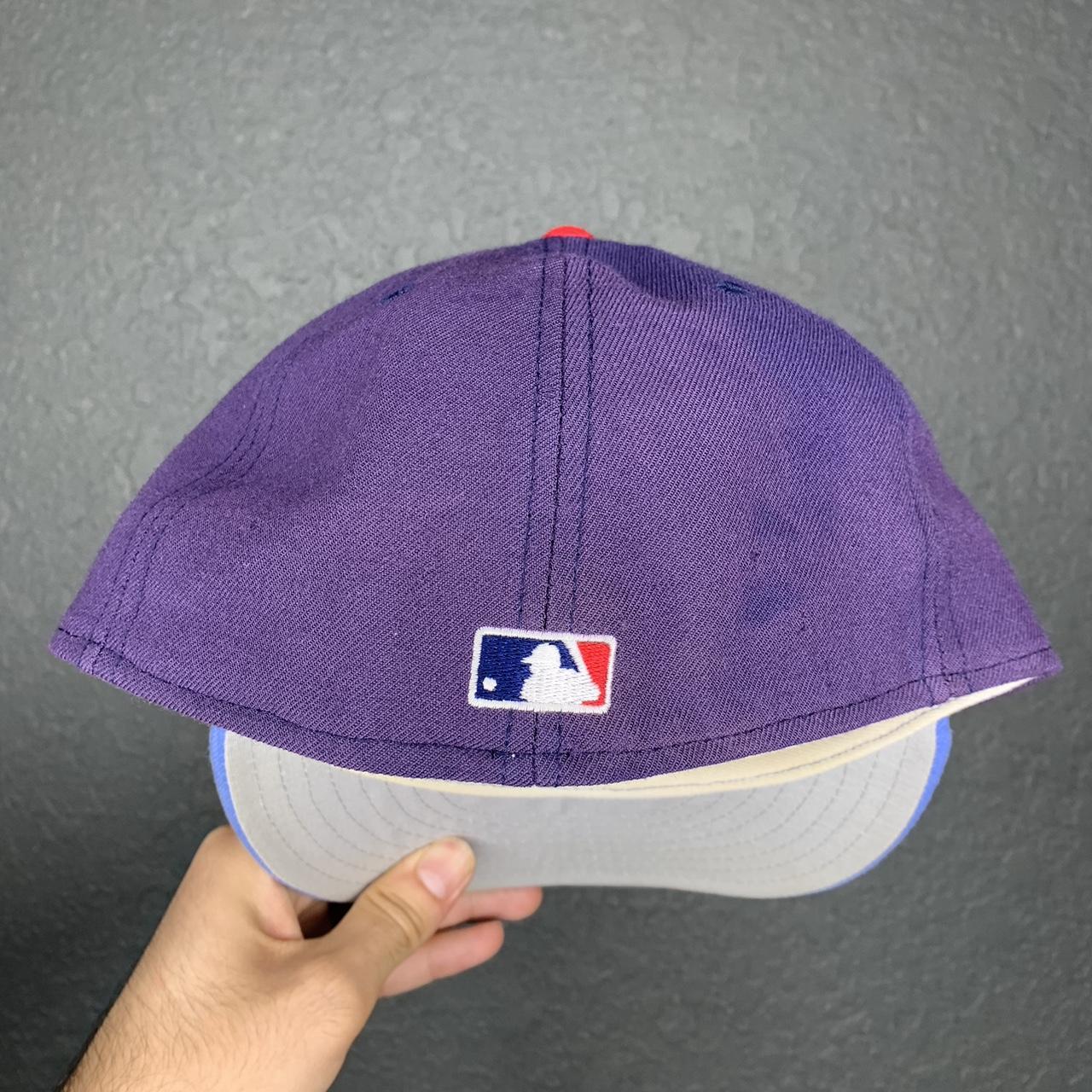 Atlanta Braves 7 3/8 fitted purple & light blue - Depop