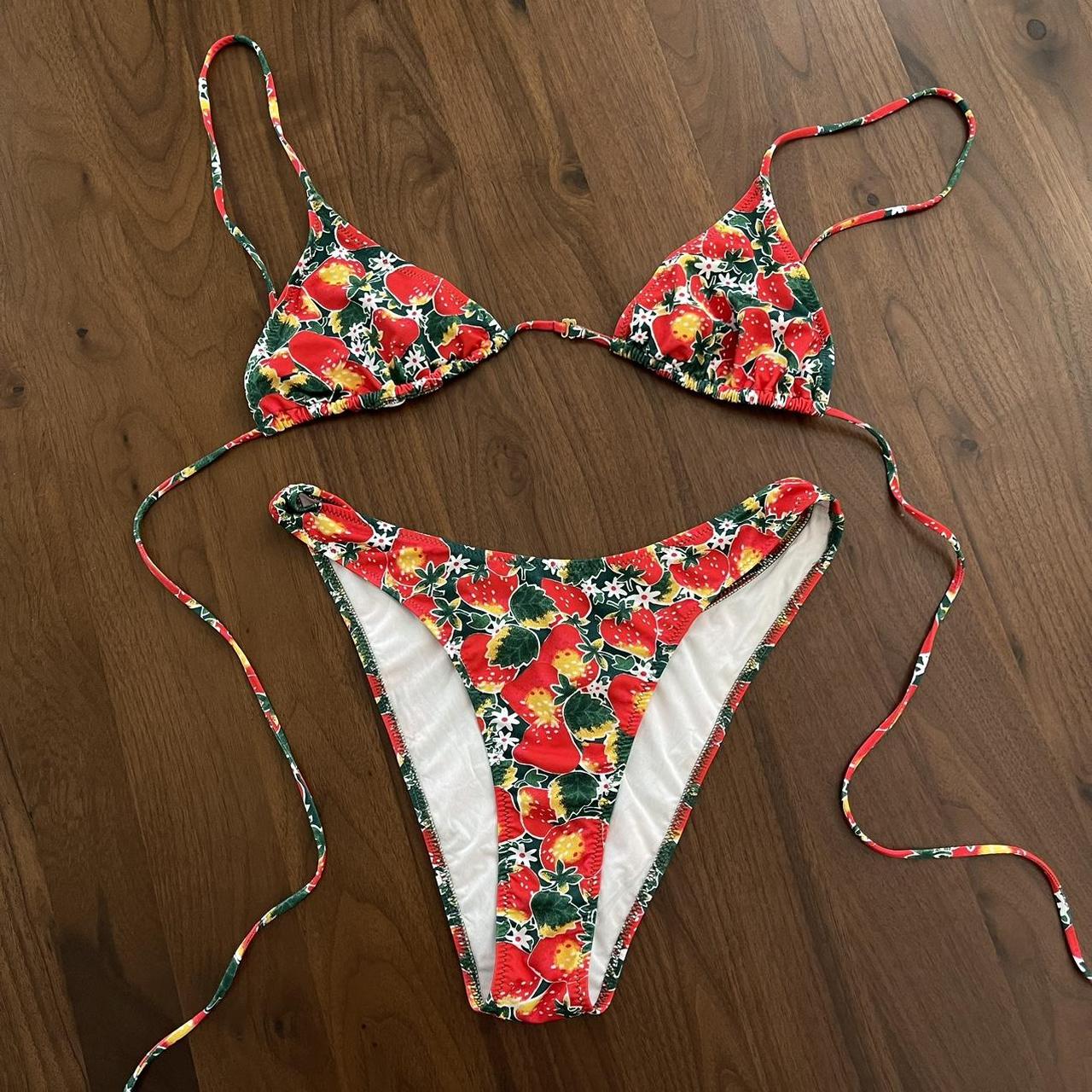 Heavy Manners strawberry print bikini 👙🍓 never worn... - Depop