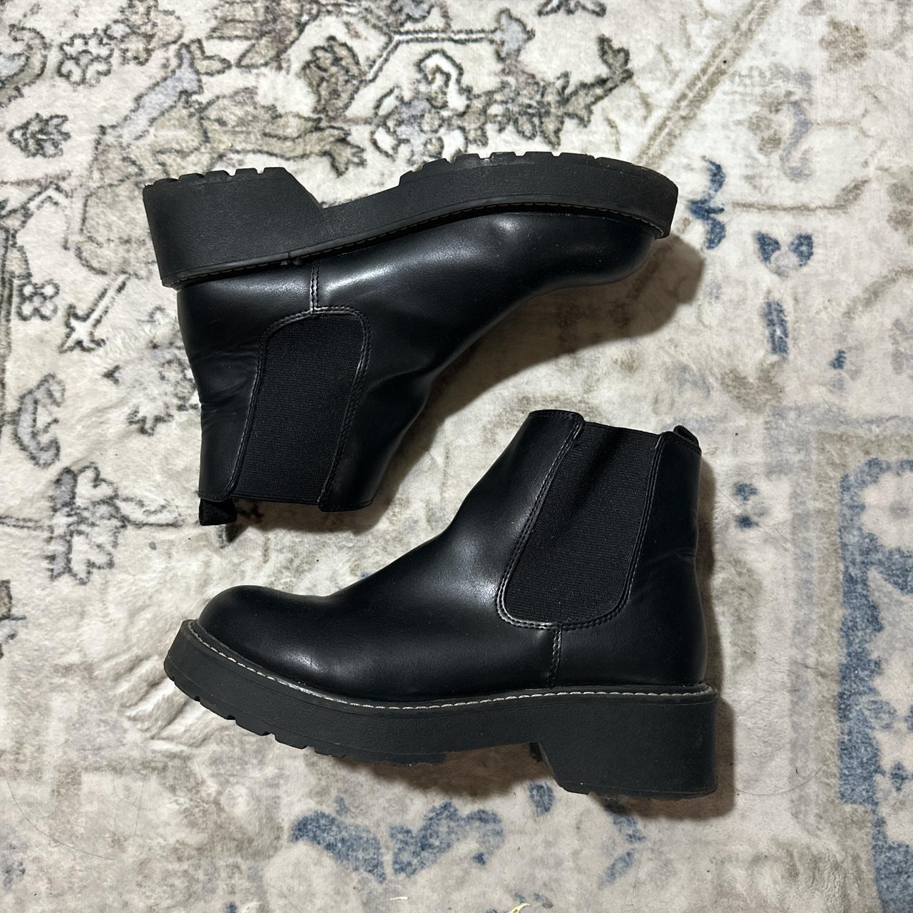 Madden girl platform ankle boots with contrast... - Depop