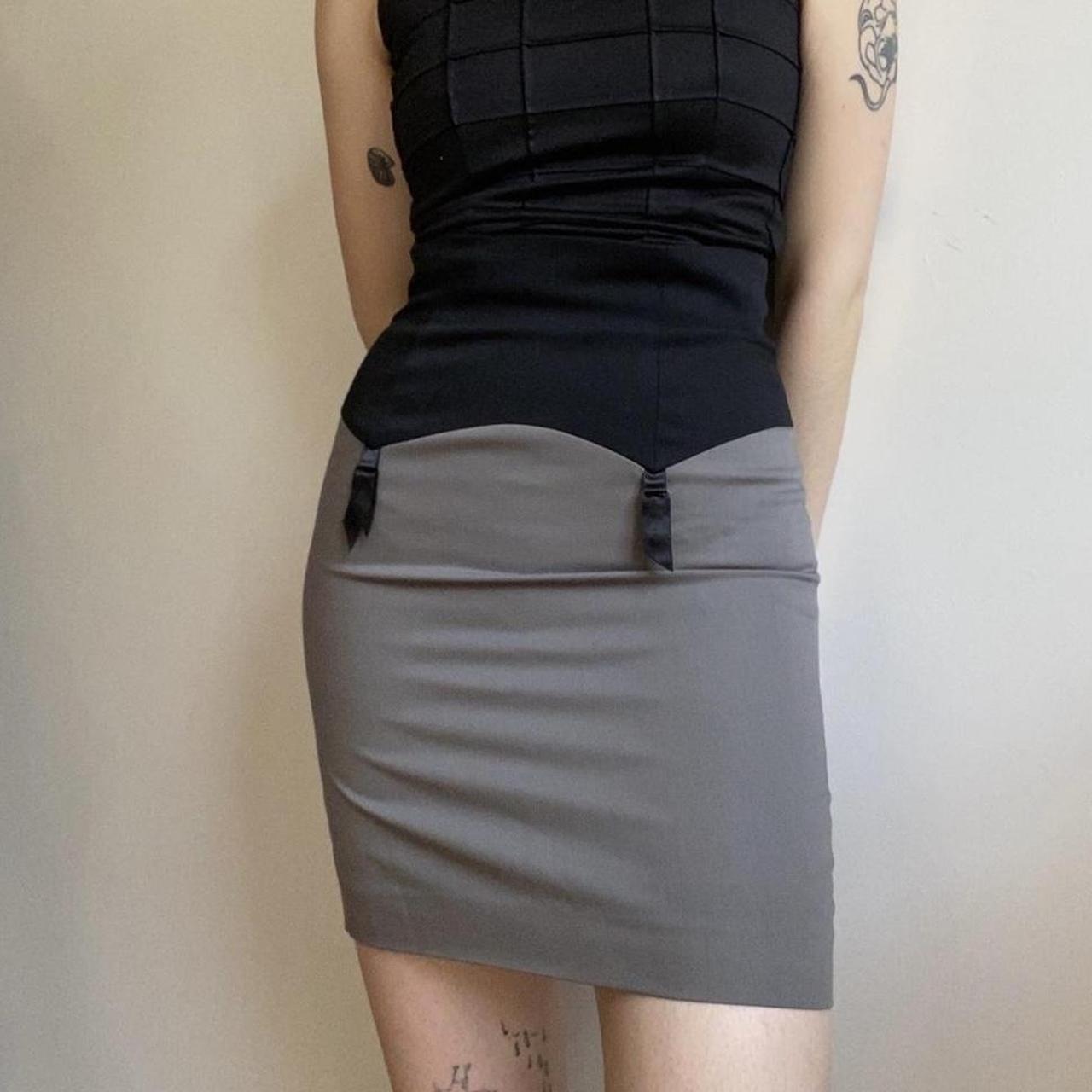 Chantal Thomass Women's Black and Grey Skirt (2)