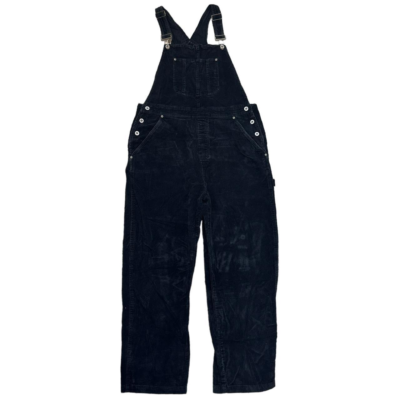 vintage 90’sy2k black corduroy baggy overalls bibs!... Depop