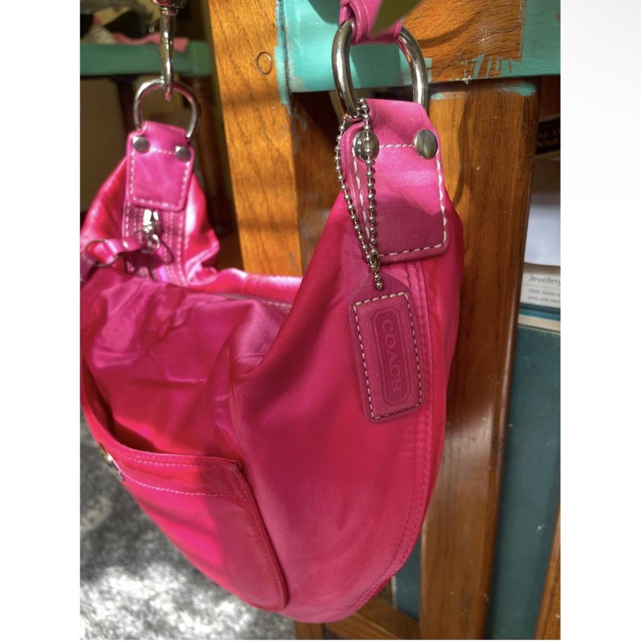 Coach pink hobo discount bag