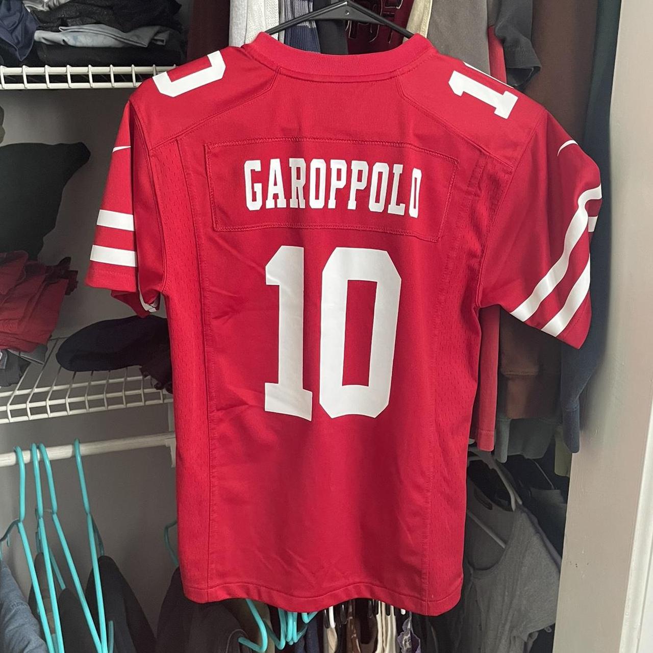 49ers Garoppolo Jersey Color: Black Size: Youth XL - Depop