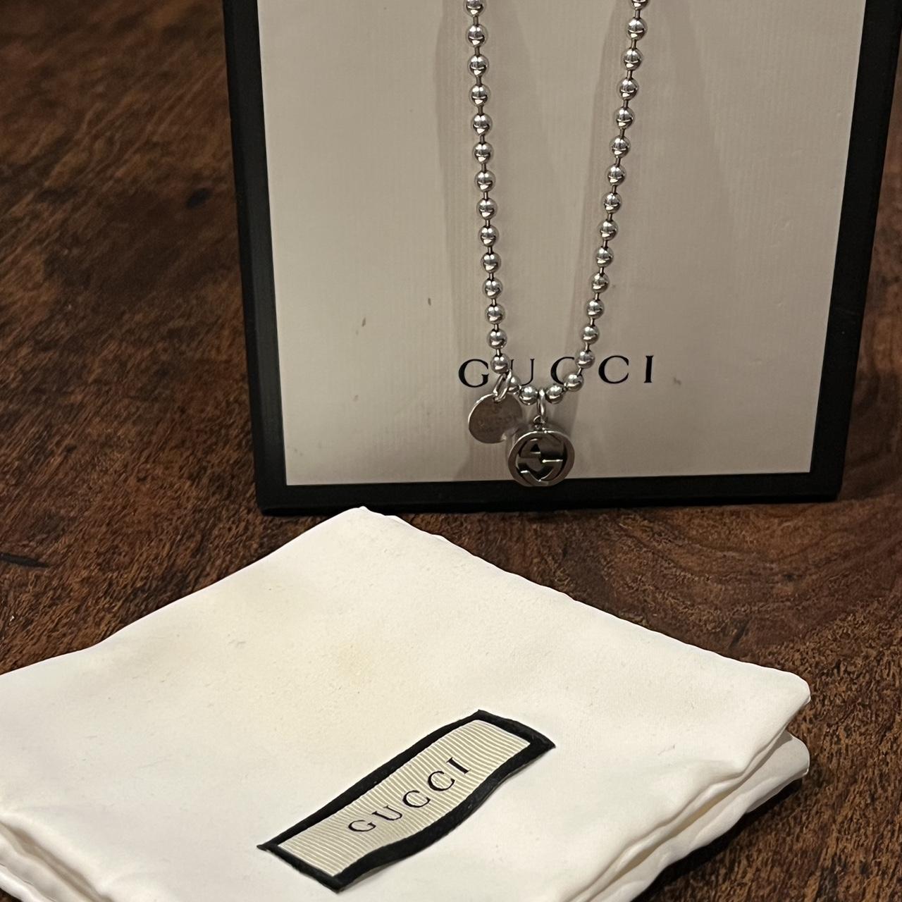 Gucci Boule Heart & Interlocking G Station Necklace - Sterling Silver  Station, Necklaces - GUC390057 | The RealReal