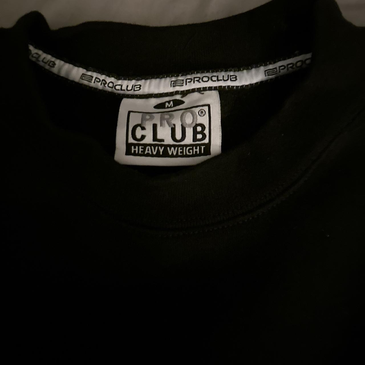 Black pro club heavyweight crew neck sweater Size... - Depop