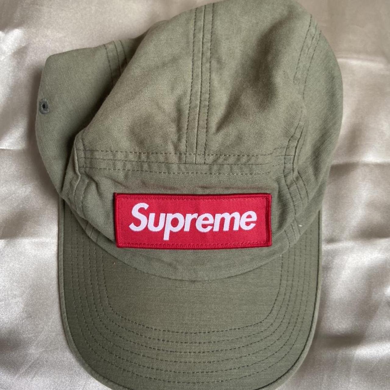 Supreme Khaki Green camp cap. SS20 Bought in the... - Depop