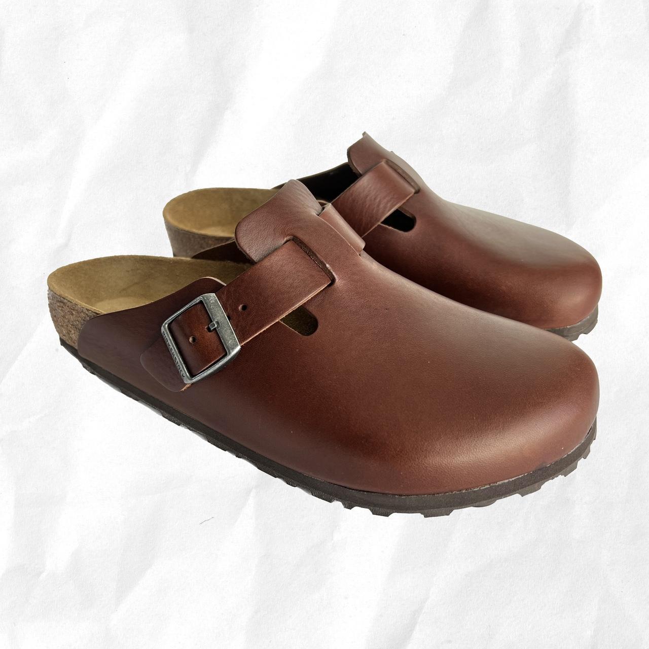 Birkenstock Men's Brown Clogs | Depop