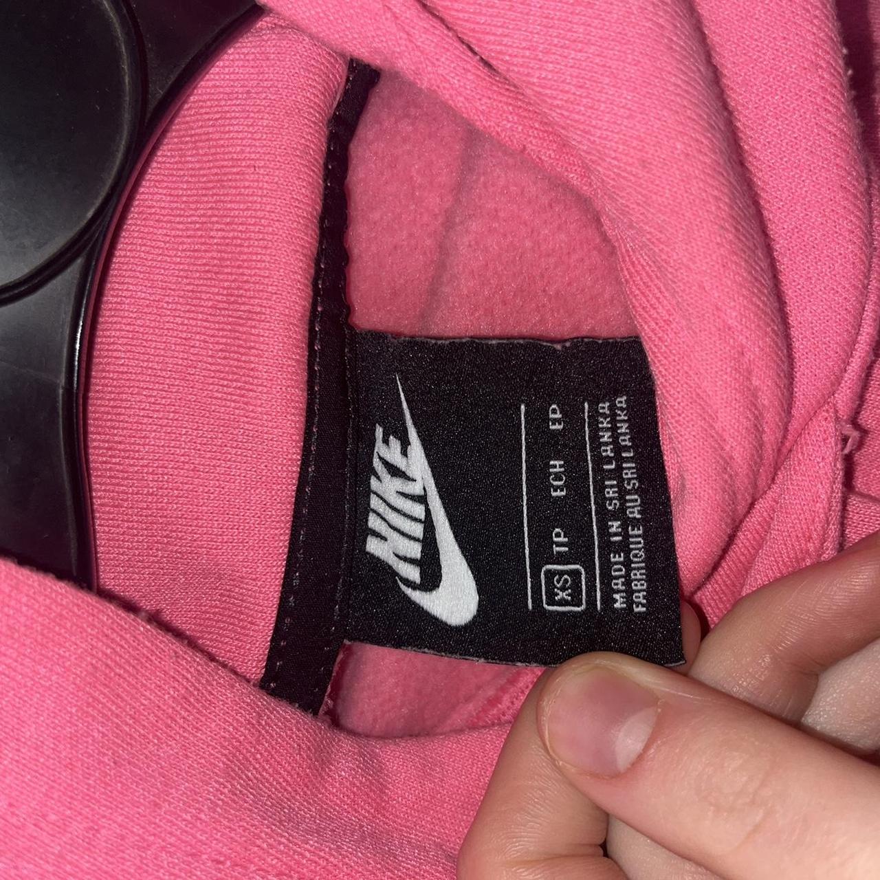 Pink Nike cropped hoodie nike Depop
