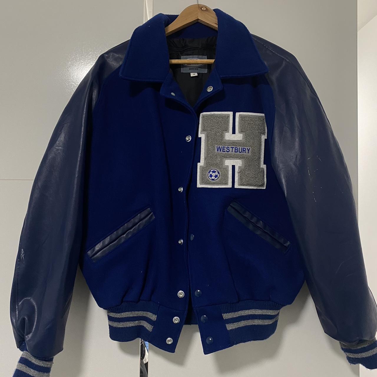 Vintage Neff letterman/ varsity jacket with leather... - Depop