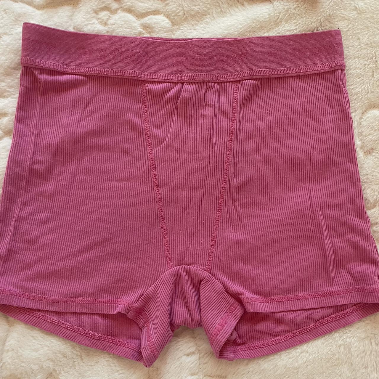 pacsun playboy pink set. cute fitted boxers with... - Depop