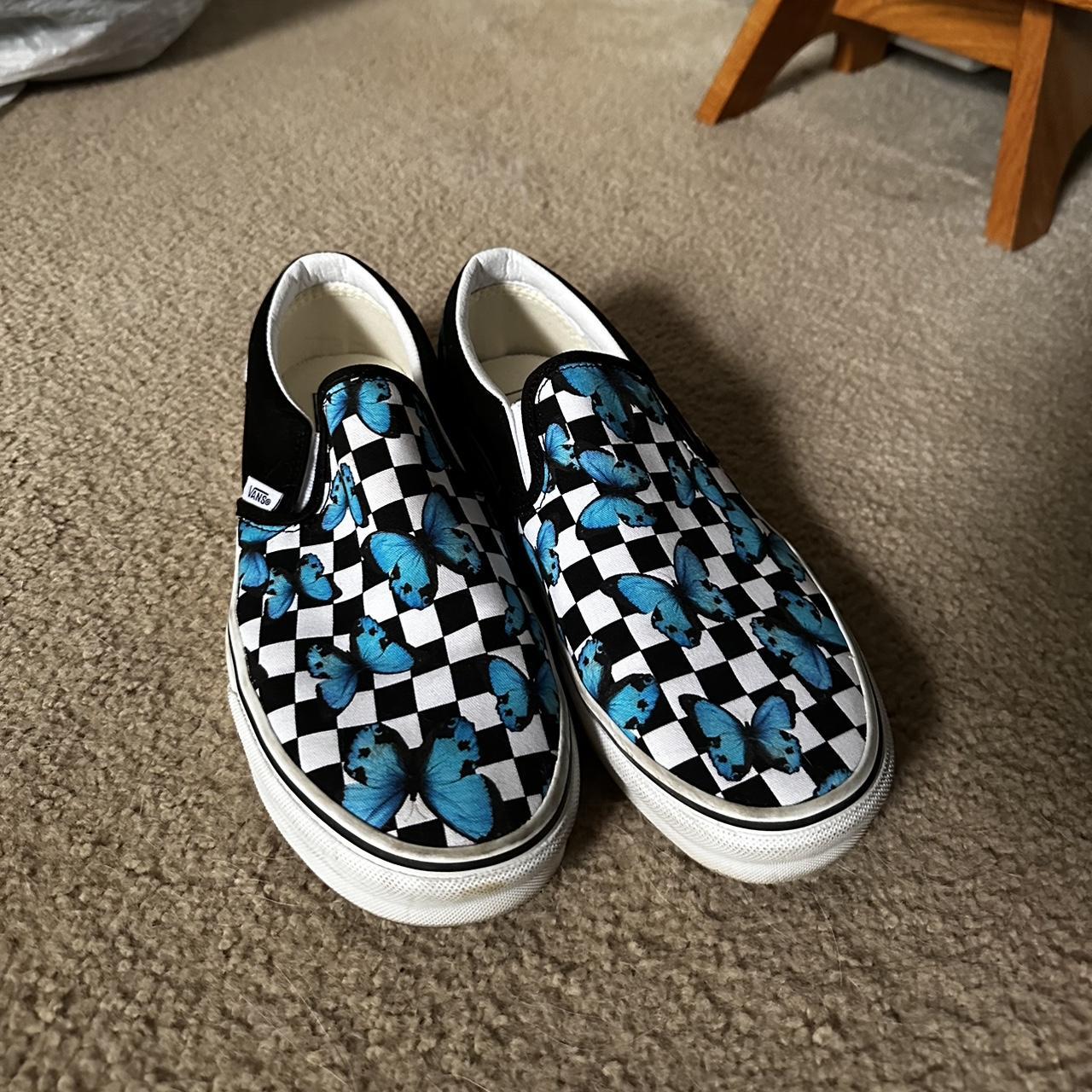 Butterfly deals checkered vans