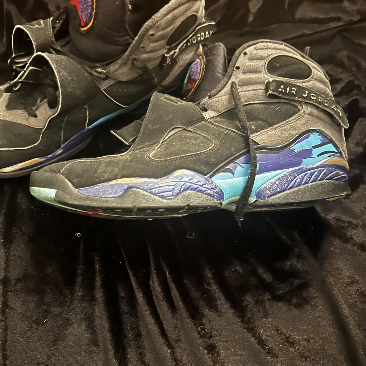 Jordan 8 Retro Aqua 2015 Fairly used. Scuffs on | Depop