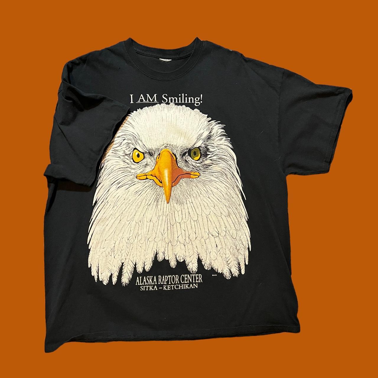 insanely sick bald eagle “I am smiling.” tshirt... - Depop