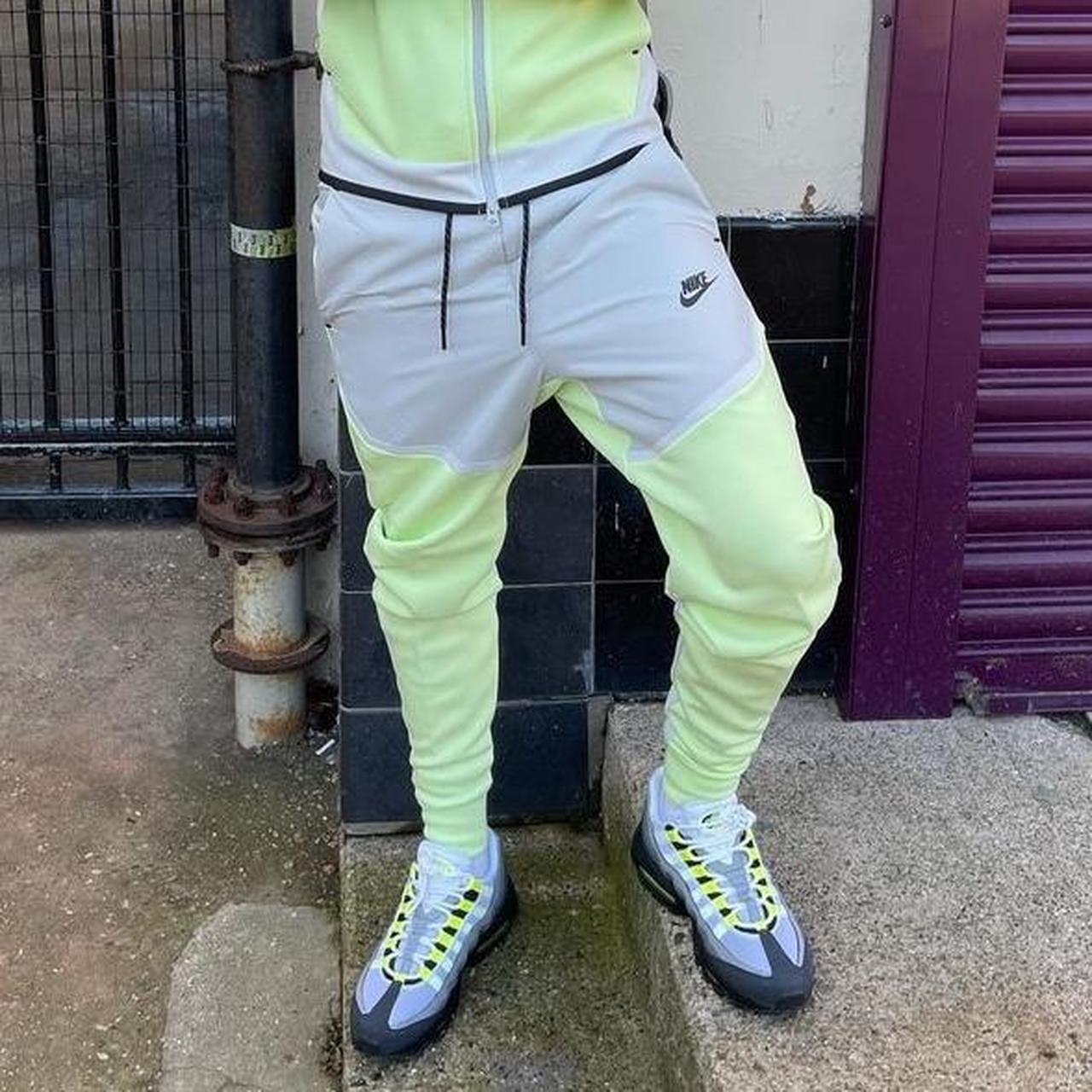 Lime green shop nike sweatpants