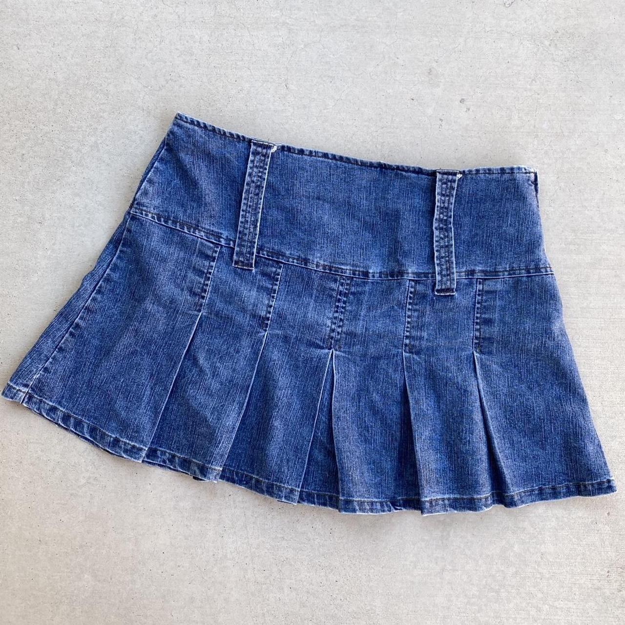 Women's Navy and Blue Skirt | Depop