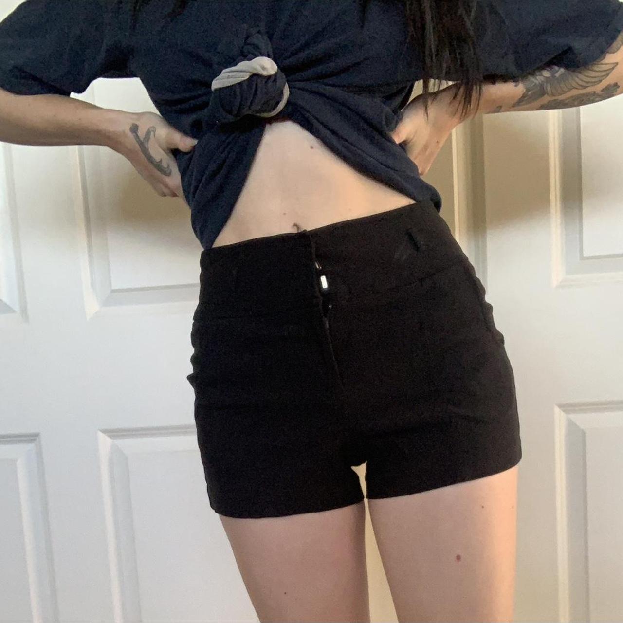 High waisted black hot sale stretch shorts