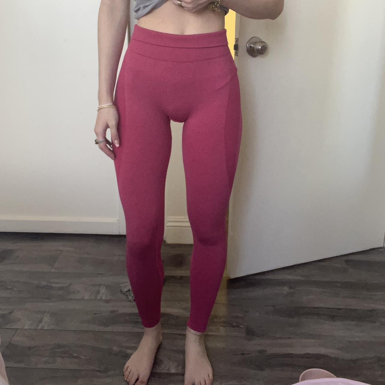pink seamless leggings , Super thick