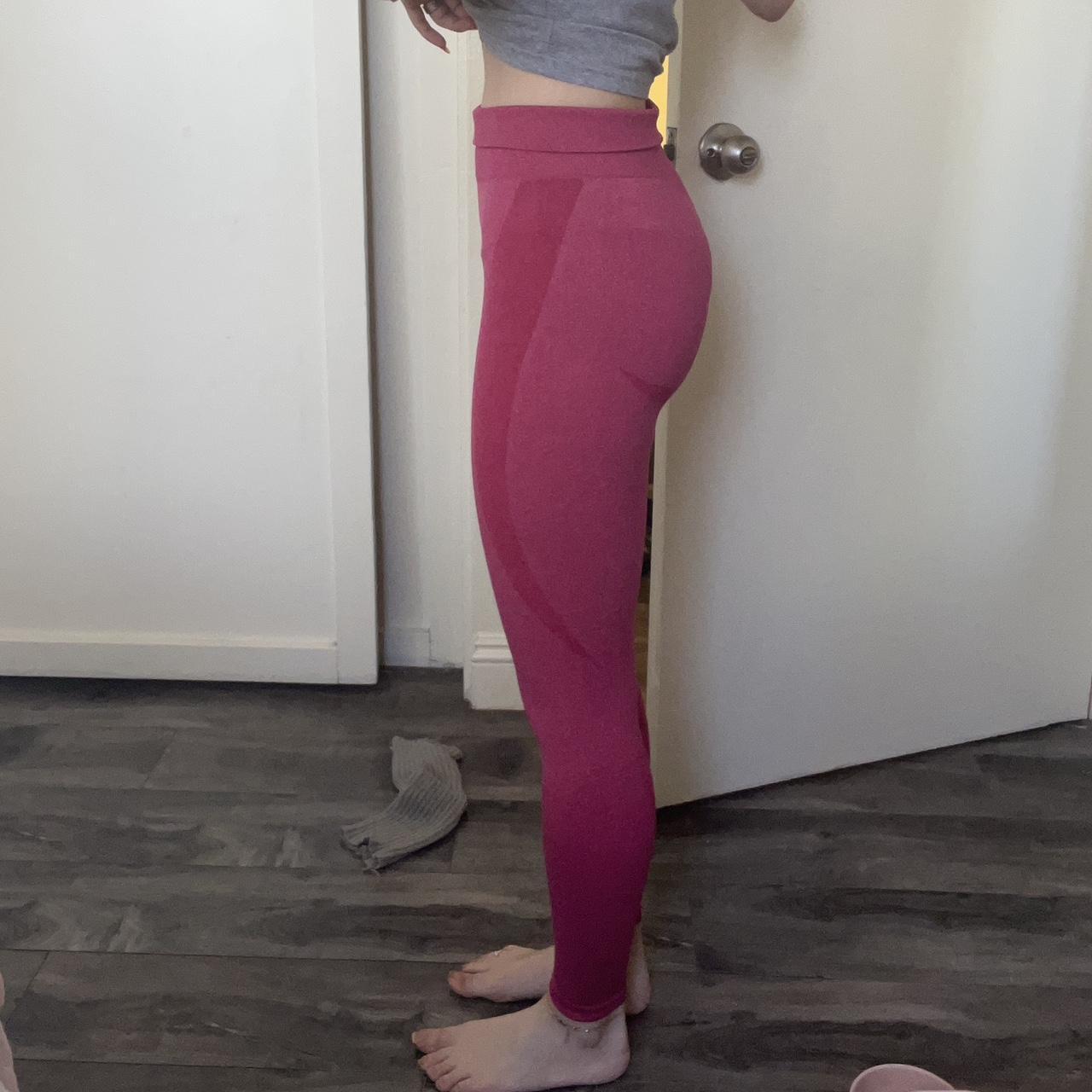 pink seamless leggings , Super thick