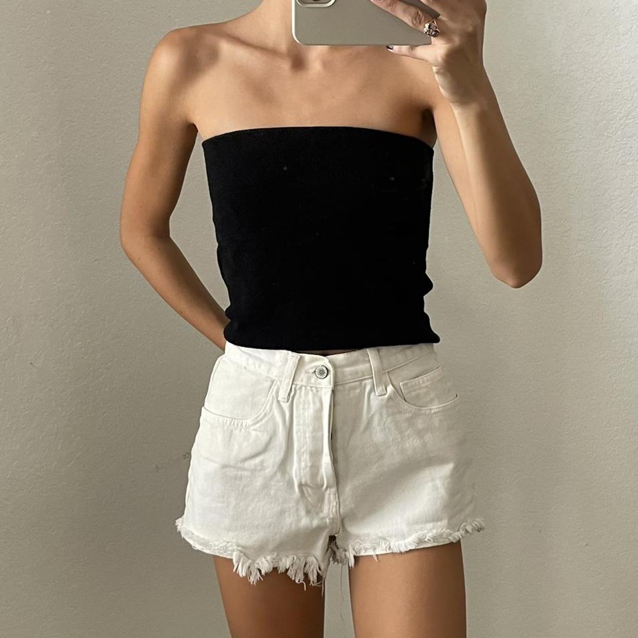 Brandy Melville Women's White Shorts Depop