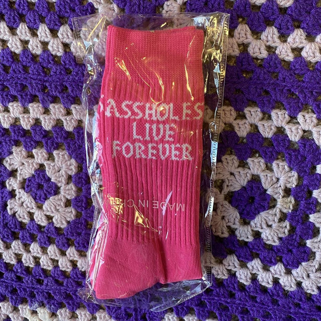 Assholes live forever socks, brand new! Fits sizes 710 Depop