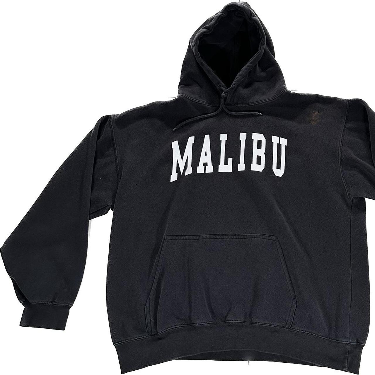 Malibu Hoodie XL Black Pullover Sweatshirt John Galt Depop