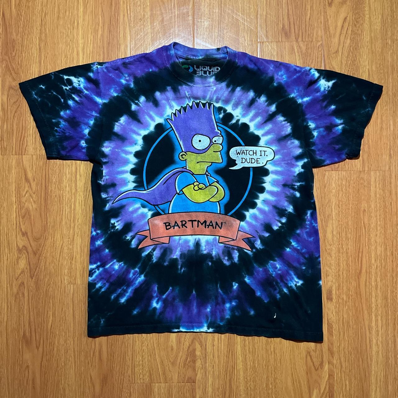 The Simpsons Bartman Circle T-Shirt - BLUE