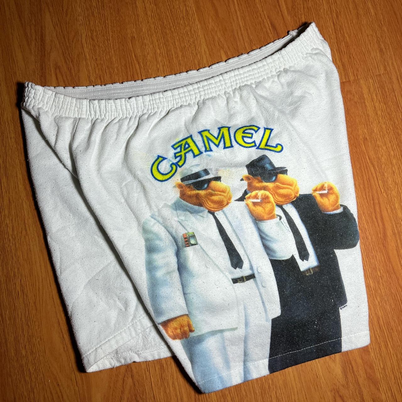 Camel Men's White and Yellow Shorts