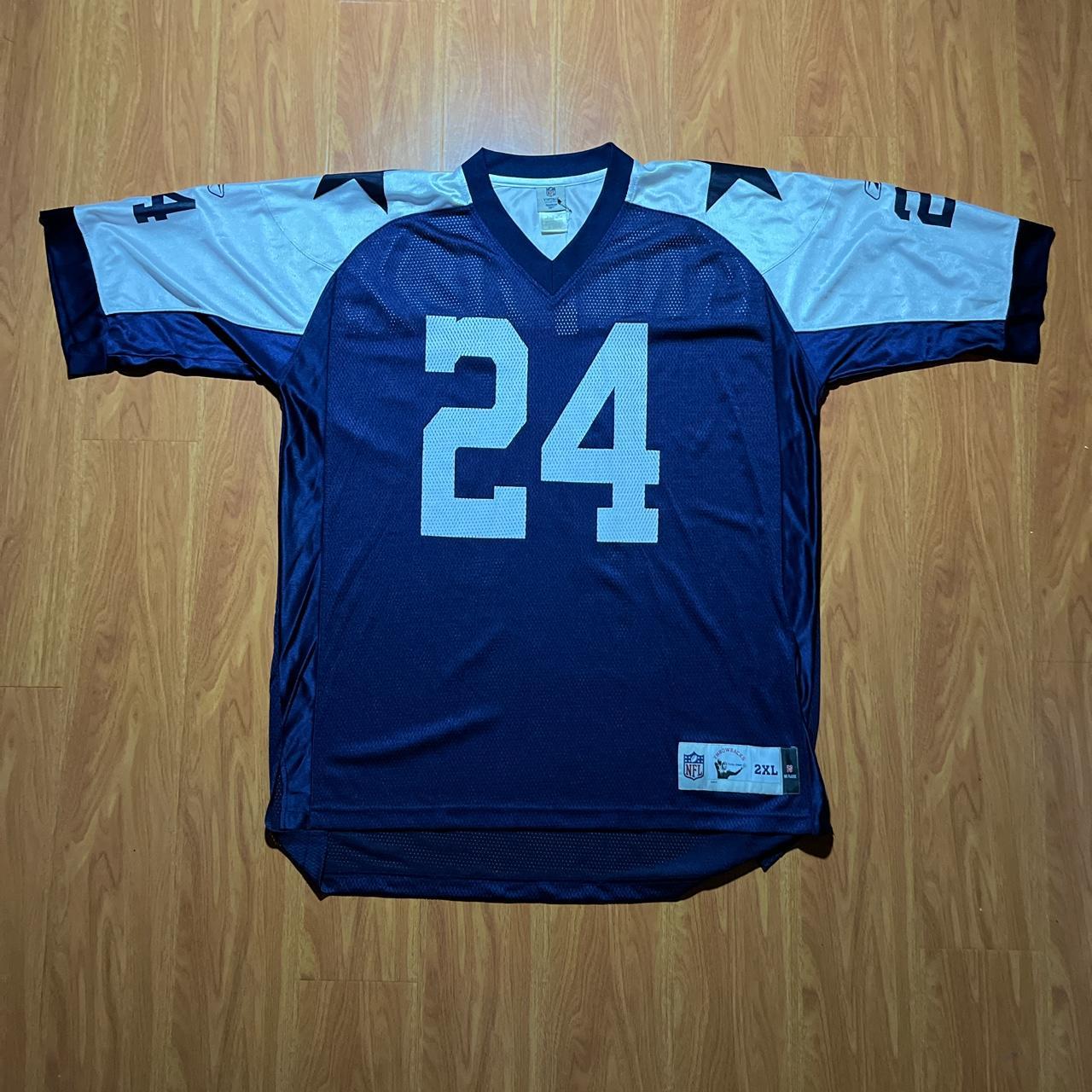 Vintage Dallas Cowboys #24 Marion Barber Jersey by Reebok Size L Throwback  Navy |