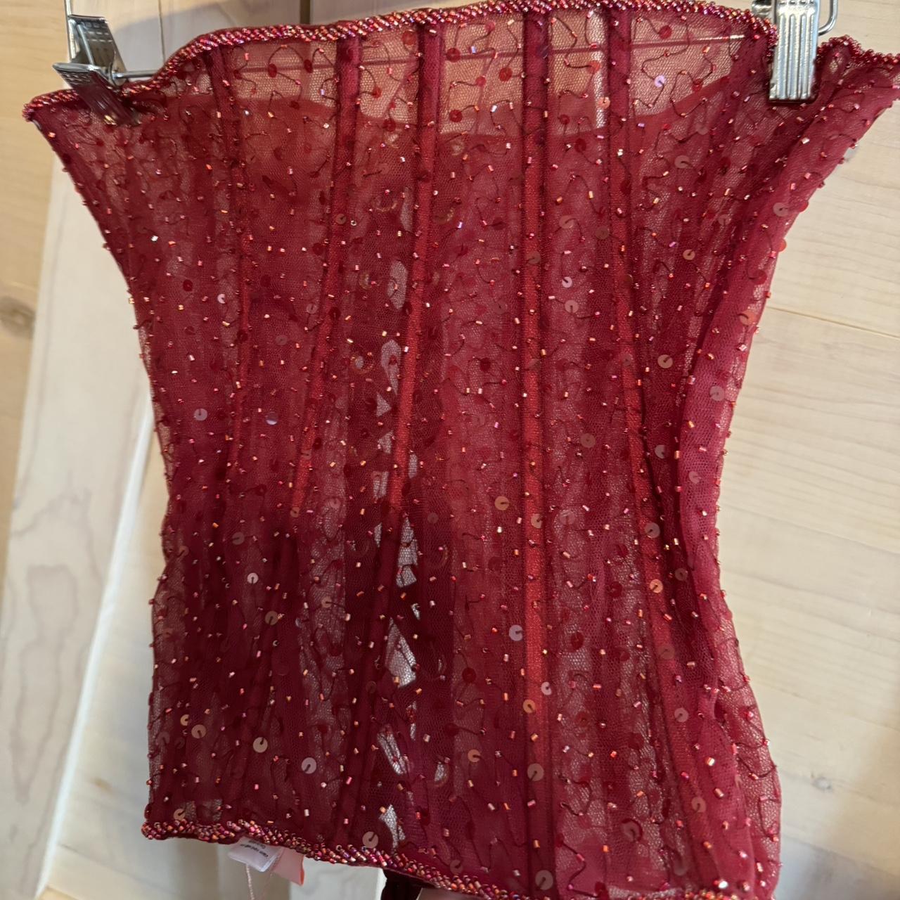 Dyspnea The Body-oft Corset in Pinot Noir (BNWT)... - Depop