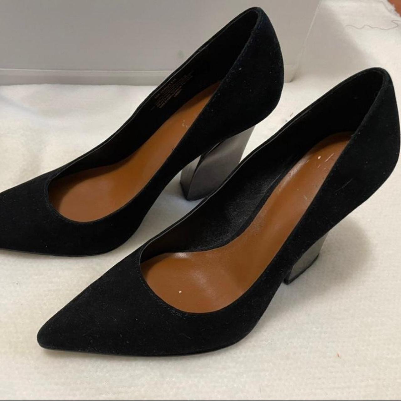 Halston Heritage Daphanie black suede pumps heels size 6 store