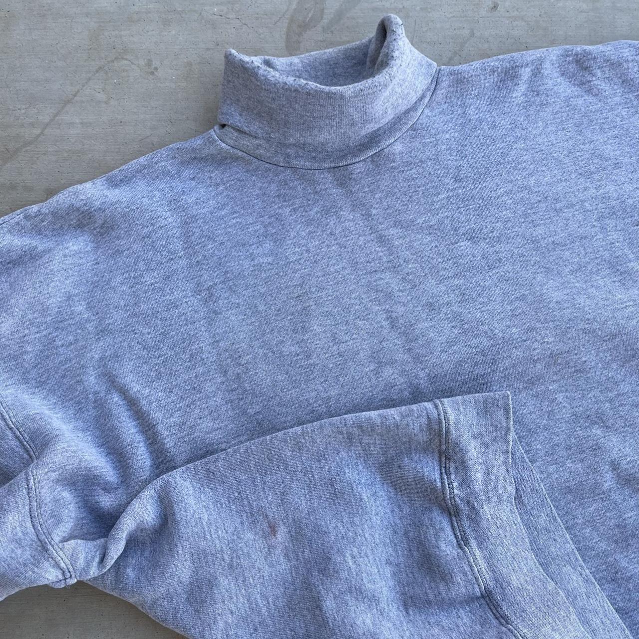 American Vintage Men's Grey and White Sweatshirt | Depop