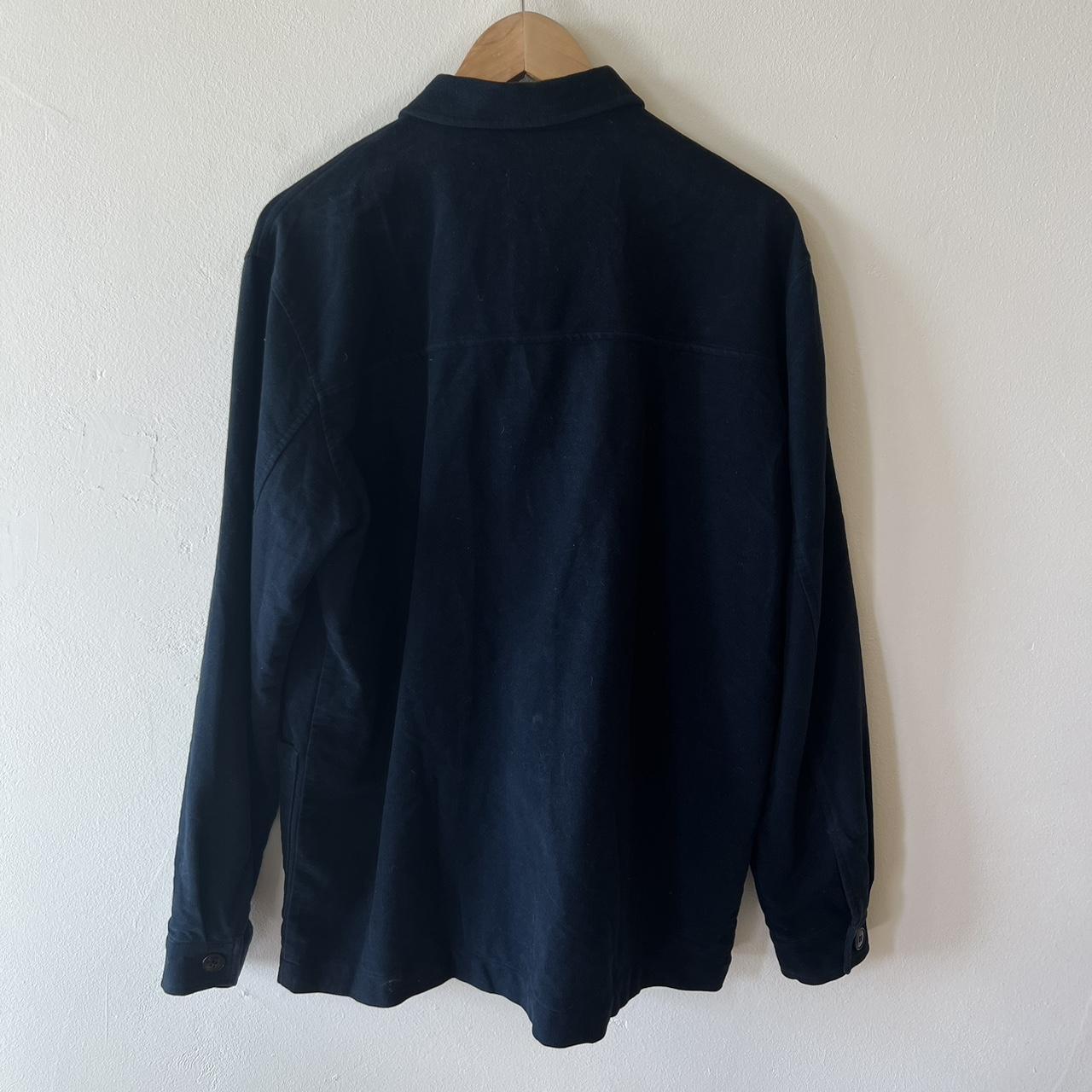Sunspel Men's Navy Shirt Depop