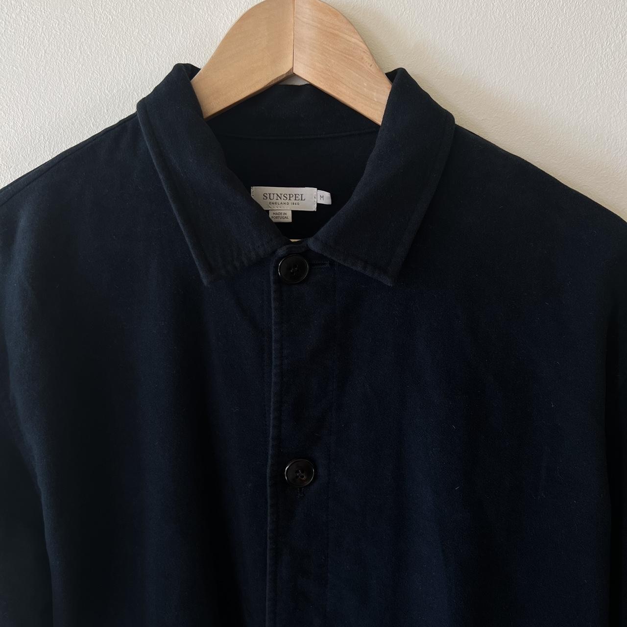 Sunspel Men's Navy Shirt Depop